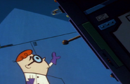 Computer's shutdown switch in "Dexter's Rival"