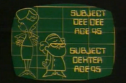 Computer-generated images of Dee Dee and Dexter both seen at the age of 45, from the episode Don't Be a Baby