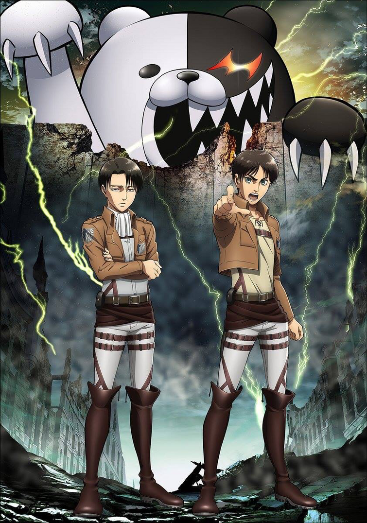 Attack on Titan + ? (Does anyone know which anime the other character