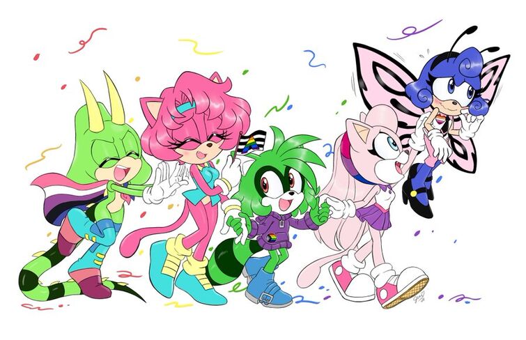 180695 - safe, artist:chibi-jen-hen, mighty the armadillo (sonic), canon x  oc, oc, oc:crystal the cat, armadillo, cat, feline, mammal, archie sonic  the hedgehog, sega, sonic the hedgehog (series), 2015, bandage, blue eyes