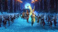 Harvest Promenade covered in Blue Pixie Dust after the Blue Harvest Moon's light were transmuted into it