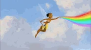 Iridessa storing a rainbow inside a Rainbow Tube