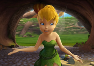 Tink with a belt and bag around her waist