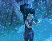 Vidia and the blue dust in Tinkerbell and the lost treasure.