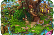 Tearoom (outside view) at the right side in Havendish Square (Pixie Hollow online game)