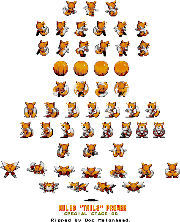 Sonic CD Tails Special Stage Sprite Sheet | Fandom