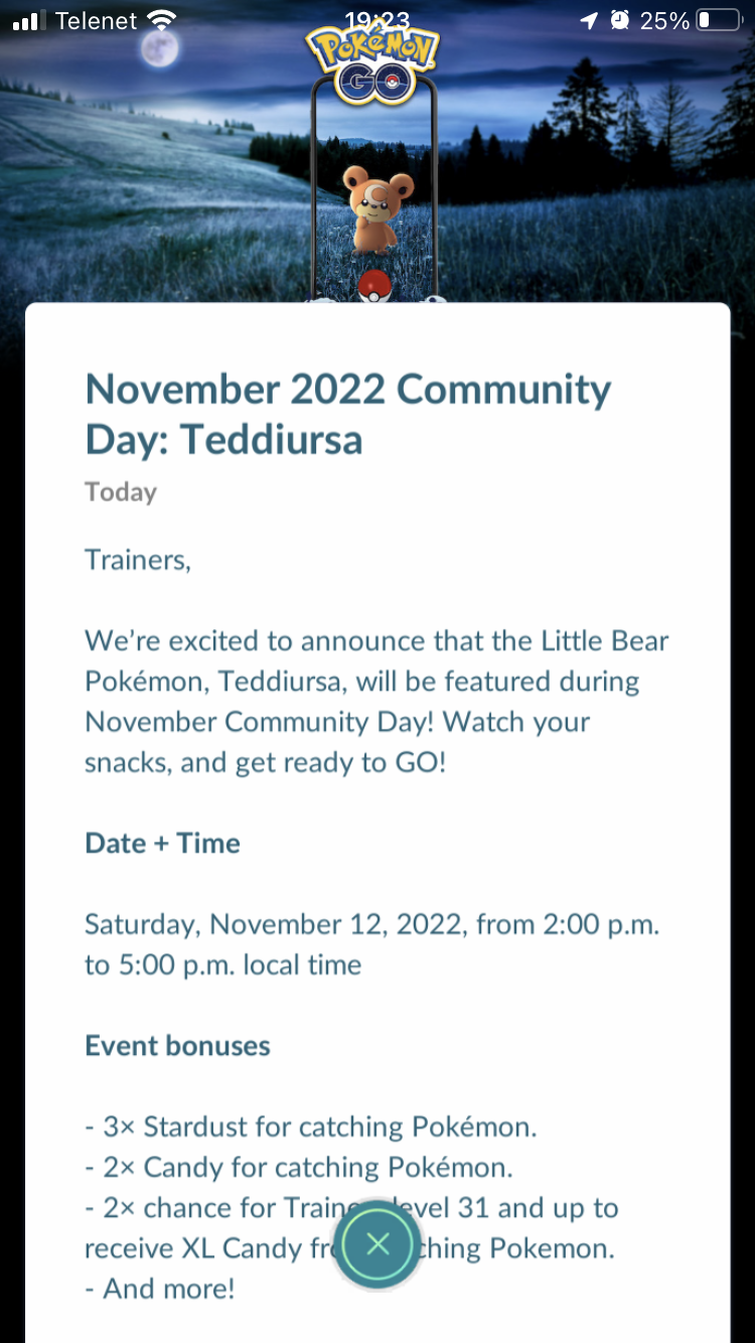 November 2022 Community Day: Teddiursa – Pokémon GO