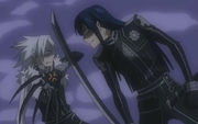 Kanda y Allen discutiendo