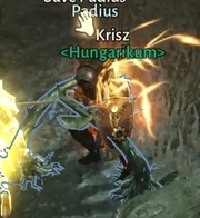 Padius trapped in the Gleameater's vines