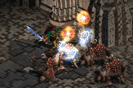 a phase blade wielding sorceress using Zeal to blind and deal lightning damage to enemies