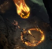 Projectile clearly visible