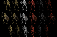 Skeletons in Diablo I style