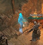 Veszta's spirit haunts the cellar where she died