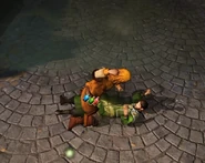 Luuko and Mattis (below) in a brawl