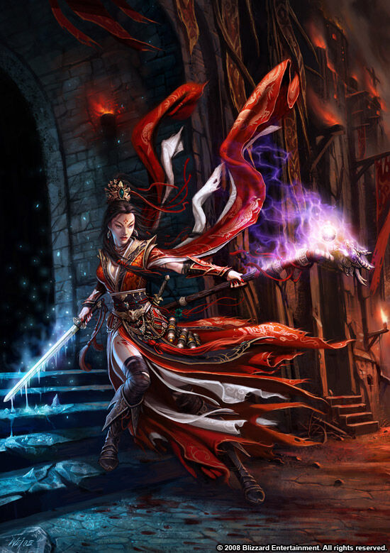 diablo 3 wizard female wallpaper