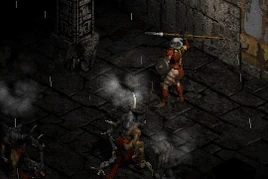 an amazon wearing a bone helm is undetected by council members blinded by Cloak of Shadows