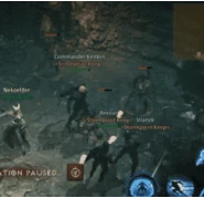 Commander Kenton, alongside other soldiers, fighting against the Transformed