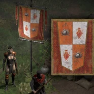 SisterhoodBannerD2R02.jpg (435 KB) Another banner in the Rogue Encampment. It shows the Sisterhood's crest (supposedly) alternated with another stylized sun symbol.