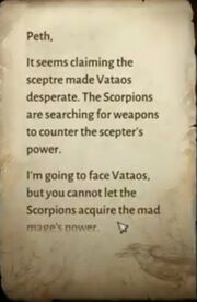 Tabri's letter