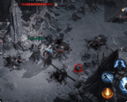 Energy surges from two nearby obelisks and reanimates the dead cultists