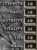 Base warrior attributes