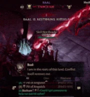 Baal absorbs essence from the growth to heal