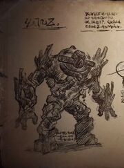 A sketch of a Golem by Zoltun Kulle