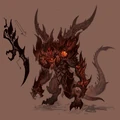 Early concept art of Diablo in Diablo III.
