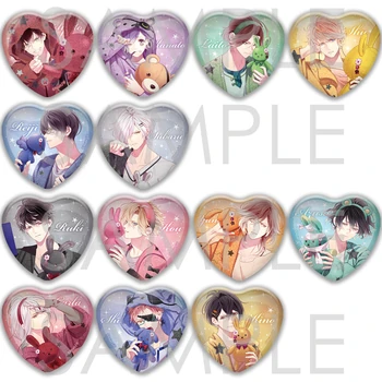 MoonRabbit Bath Glitter Heart Can Badge