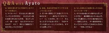 SONG OF EMBLEM Ayato's Q&A