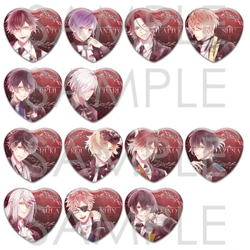SONG OF EMBLEM Glitter Heart Can Badge