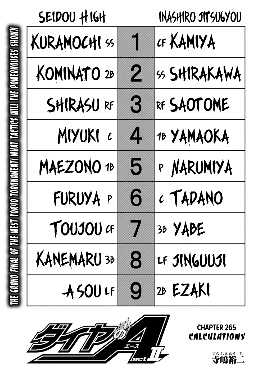 Yakushi High vs. Seidou High, Diamond no Ace Wiki