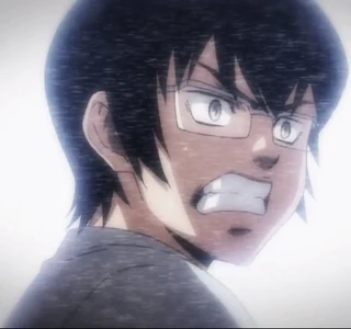 Shun's reaction to the match on TV