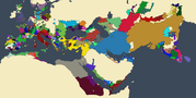 A coloured Imperator Rome Map of Europe, northern Africa and western Asia