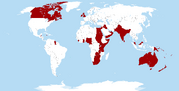 A map of the British Empire at its peak