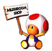 Toad holding a sign