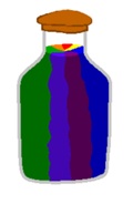 The item Earl Grey was looking for, also known as the Spectrum Bottle.