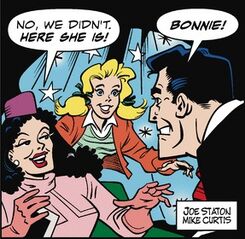 Bonnie Tracy (center), as drawn by 