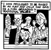 Sharptop (center) with his aunt and uncle.