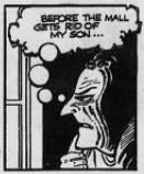 Sweeney spying on his family.