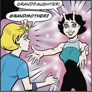 The Moon First Lady (right), as drawn by Shelley Pleger - 07/11/2022