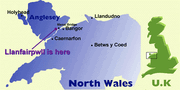 Llanfairpwll Map