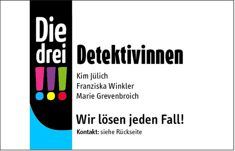 regulieren Einfallsreich Renaissance visitenkarte drei ausrufezeichen Verweigerer Auszug Speziell