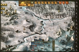 Das verschneite Andor während der  anfangs 64 