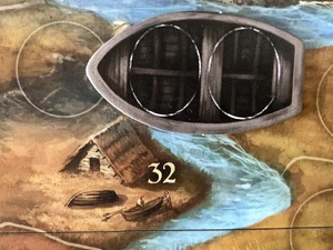 Das Boot aus , welches bis zu zwei Figuren umhertransportieren kann