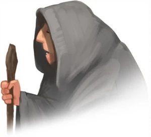 Junior-Reka mit ihrem Stab (aus dem Roman )