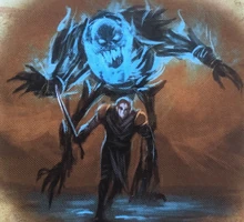 Ein mithilfe von Dunkler Hexerei beschworener Knochen-Golem