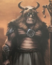 Skralschamane mit möglicherweise zeremoniellem Stab