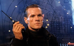 Colonel Stuart listening to Esperanza on the radio.