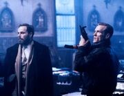 Stuart and Gen. Esperanza at the Church preparing to leave.